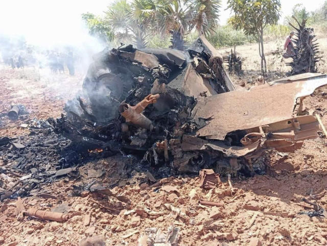 Myanmar’s military blames technical fault for crash of fighter jet on training flight