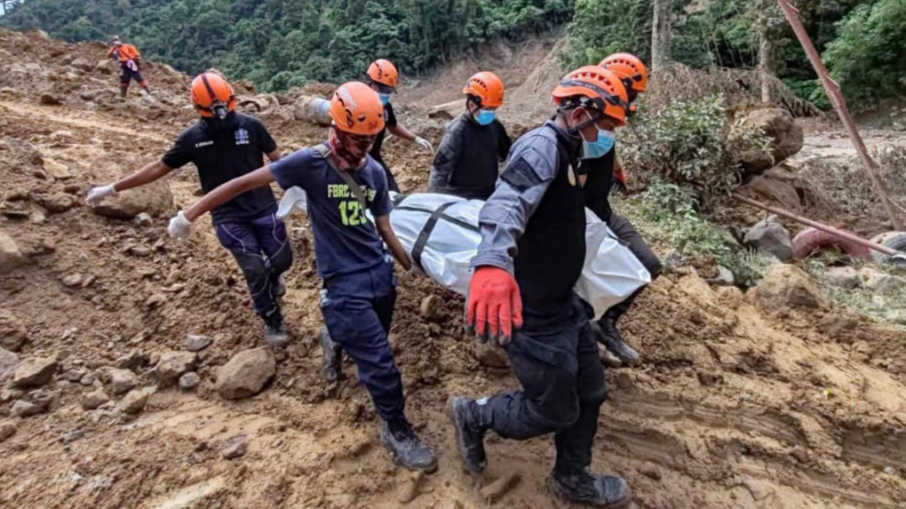 54 people are confirmed dead in a landslide that buried a gold-mining village in south Philippines