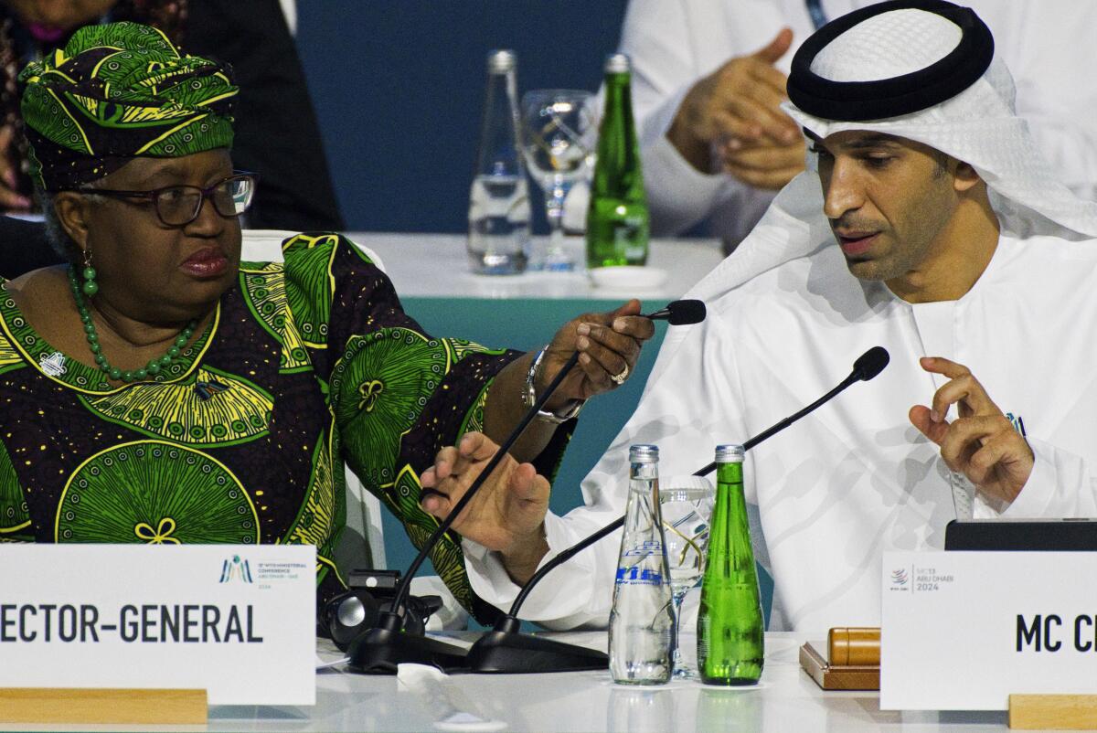 World Trade Organization ends meeting in UAE after failing to reach major agreements